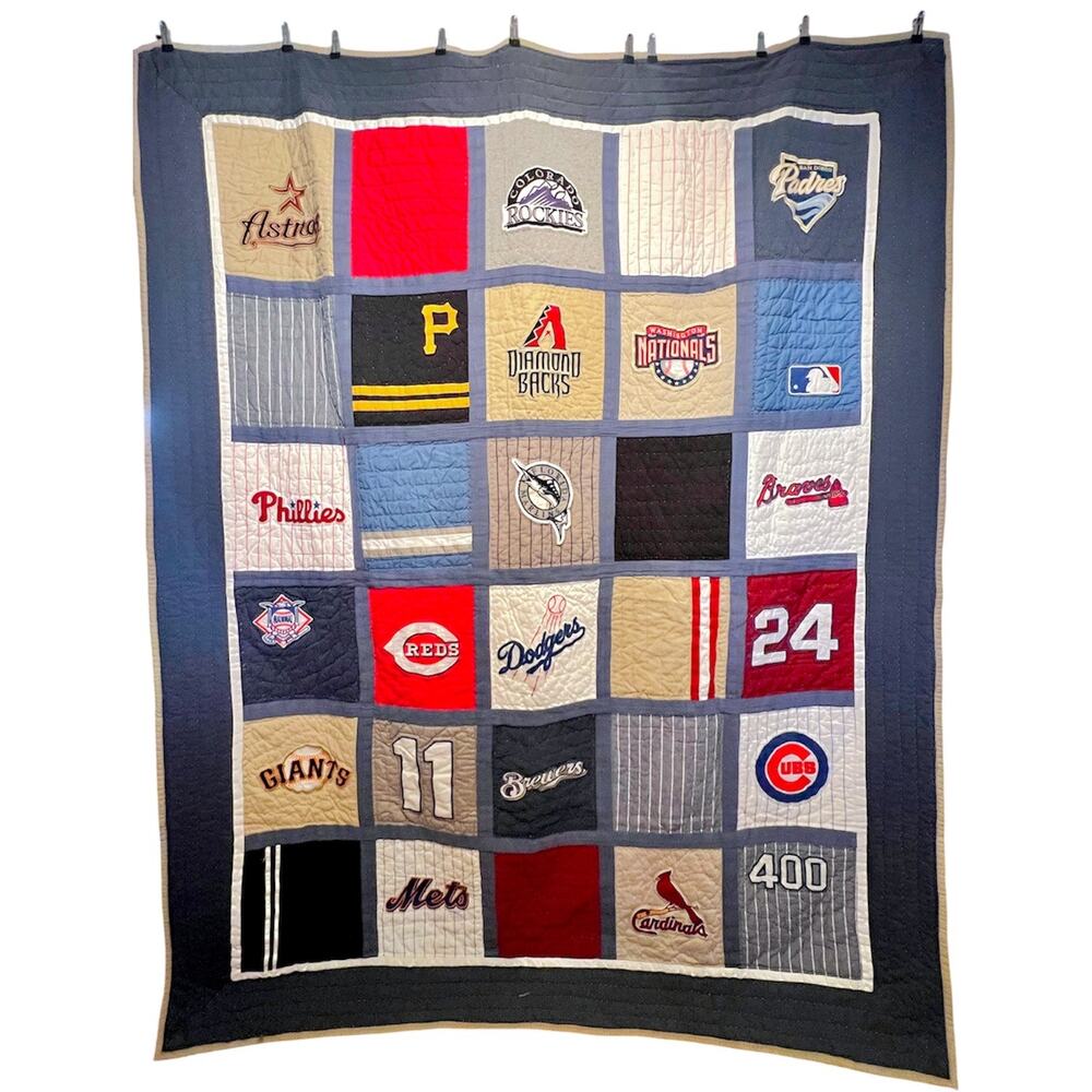 Pottery Barn PB Teen MLB Baseball Quilt Twin Reversible Bedspread Comforter